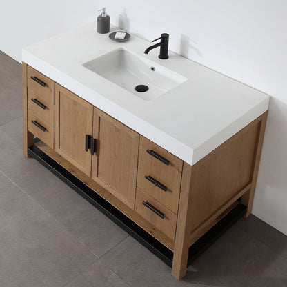 Winchester 48" Freestanding Bathroom Vanity with Quartz Top and Ceramic Undermount Sink