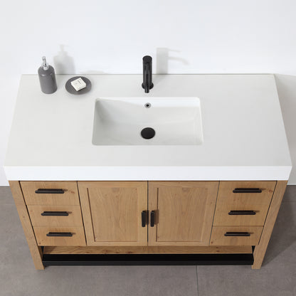 Winchester 48" Freestanding Bathroom Vanity with Quartz Top and Ceramic Undermount Sink