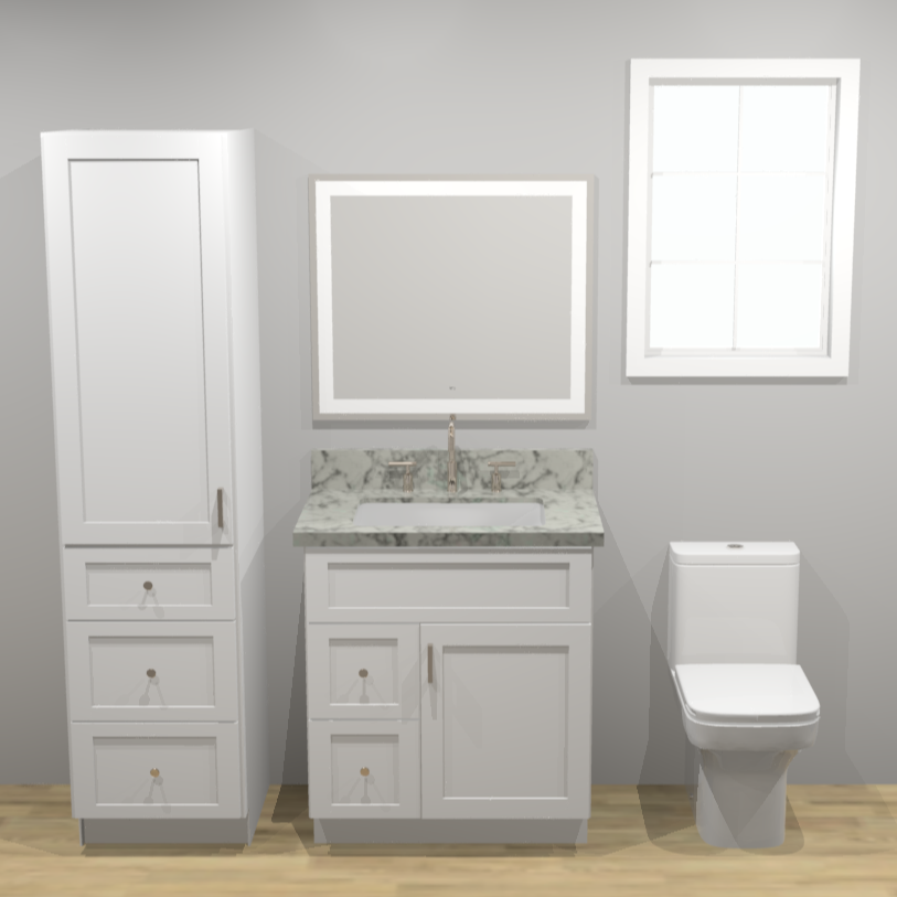 Rene White Shaker 30" Freestanding Vanity