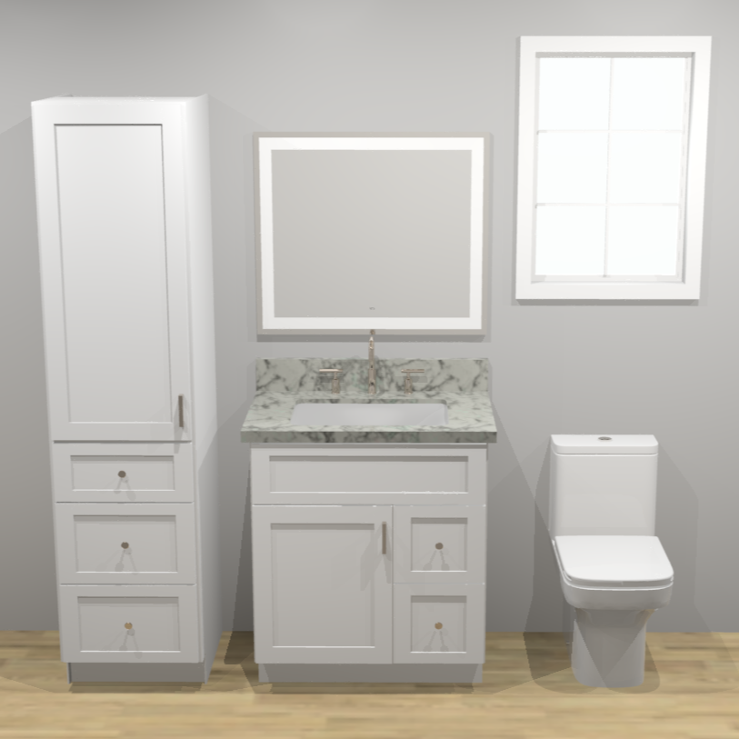 Rene White Shaker 30" Freestanding Vanity