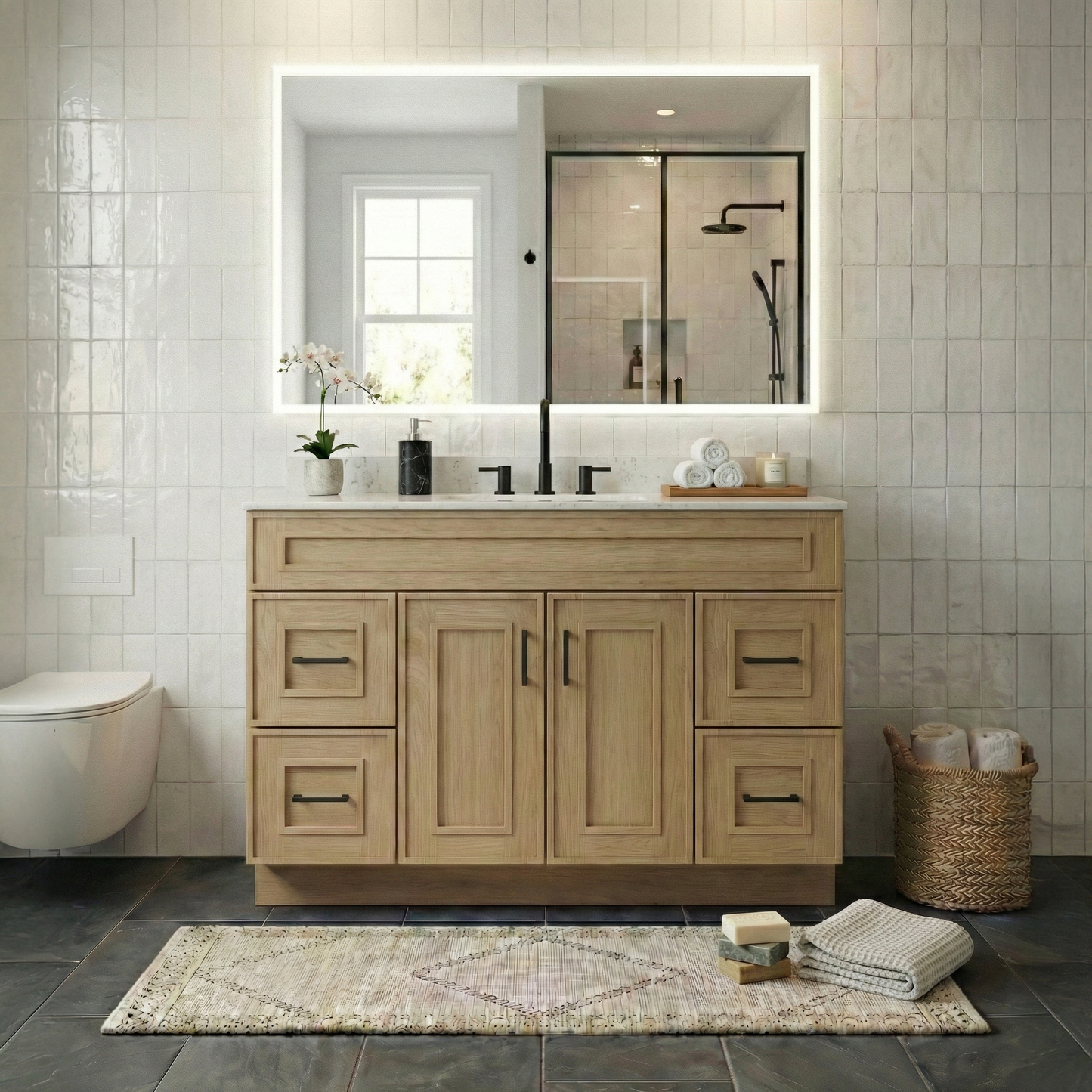 Oak Natural Double Slim Shaker