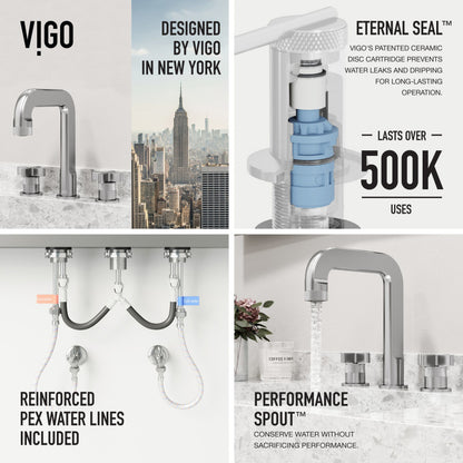 Wythe Cross 8" Widespread Bathroom Lavatory Faucet