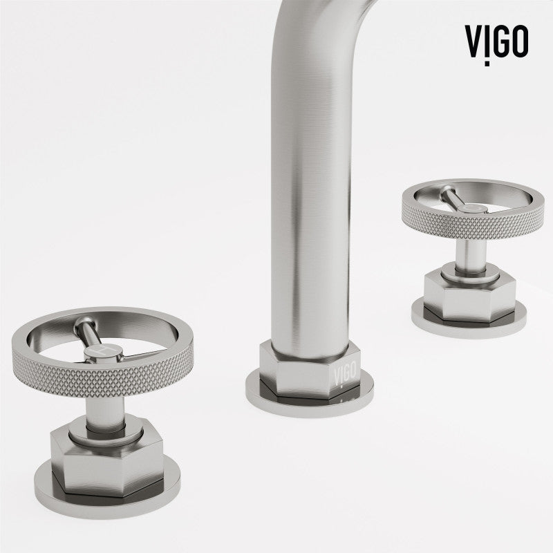 Hart Wheel 8" Widespread Bathroom Lavatory Faucet