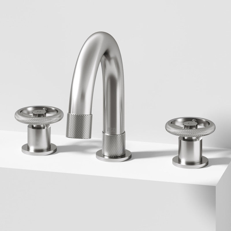 Wythe Wheel 8" Widespread Bathroom Lavatory Faucet