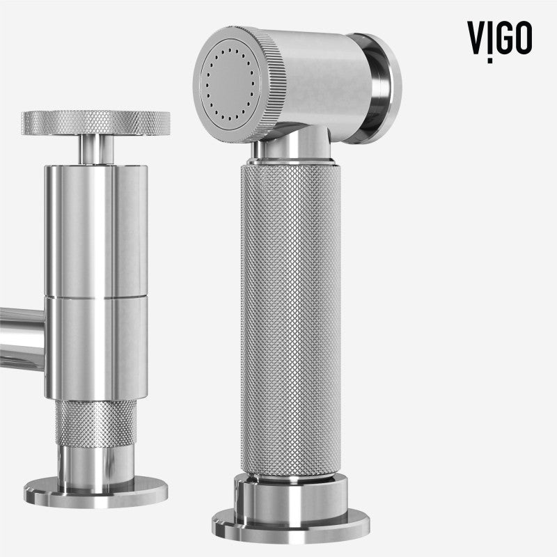 Cass 8" Widespread Kitchen Faucet with Side Sprayer