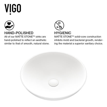 Lotus Matte Stone™ Vessel Bathroom Sink