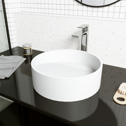 Starr Round Matte Stone™ Vessel Bathroom Sink