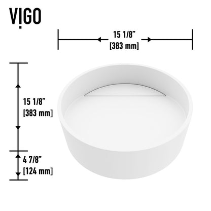 Starr Round Matte Stone™ Vessel Bathroom Sink