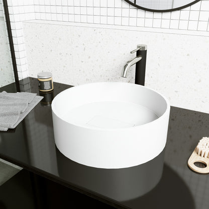 Bryant Round Matte Stone™ Vessel Bathroom Sink