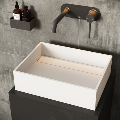 Montauk Rectangular Matte Stone™ Vessel Bathroom Sink