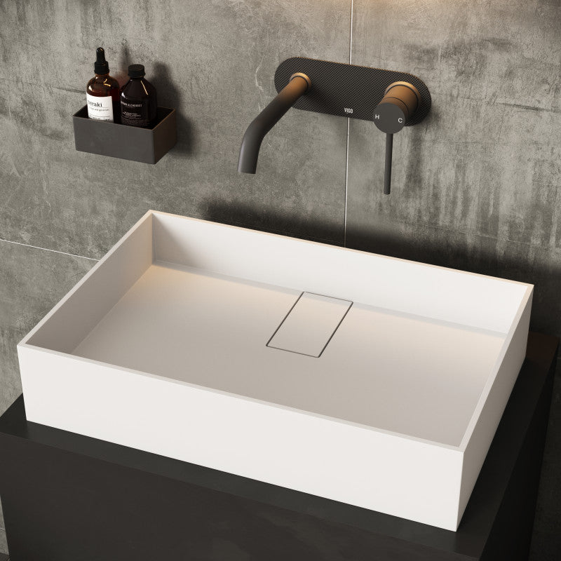 Bryant Grand Rectangular Matte Stone™ Vessel Bathroom Sink
