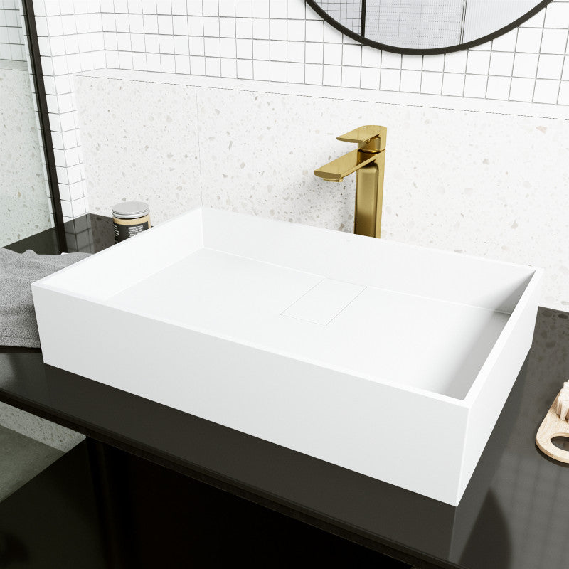 Bryant Grand Rectangular Matte Stone™ Vessel Bathroom Sink
