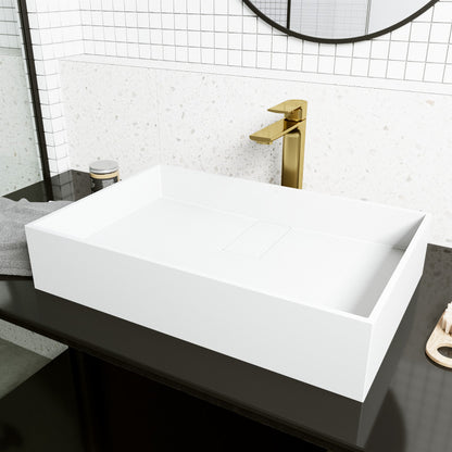 Bryant Grand Rectangular Matte Stone™ Vessel Bathroom Sink