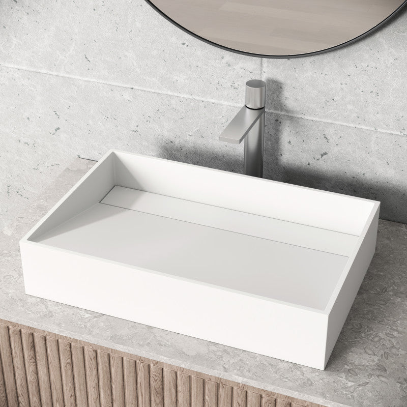 Starr Grand Rectangular Matte Stone™ Vessel Bathroom Sink