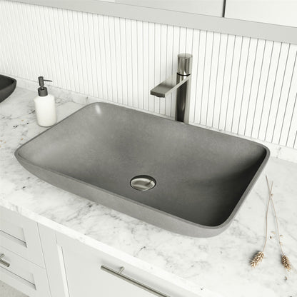 Sottile Gothic Grey Concreto Stone™ Composite Vessel Bathroom Sink