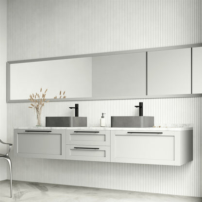Navona Gothic Square Concreto Stone™ Composite Vessel Bathroom Sink