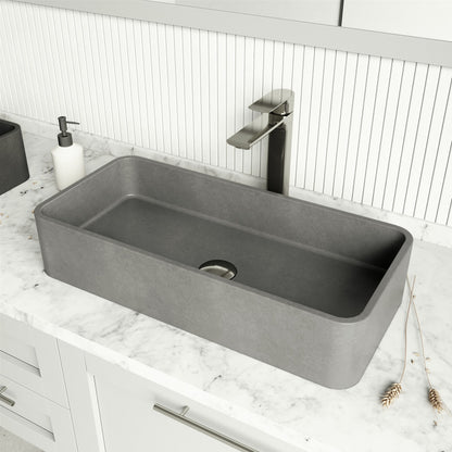 Palazzo Gothic Grey Concreto Stone™ Composite Vessel Bathroom Sink