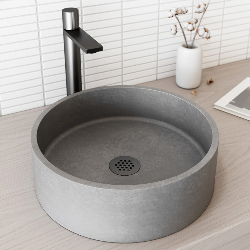 Palermo Gothic Round Concreto Stone™ Composite Vessel Bathroom Sink
