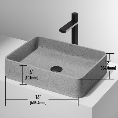 Segovia Gothic Grey Concreto Stone™ Composite Vessel Bathroom Sink