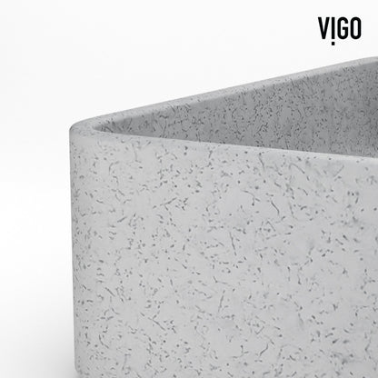 Basilica Gothic Grey Concreto Stone™ Composite Vessel Bathroom Sink