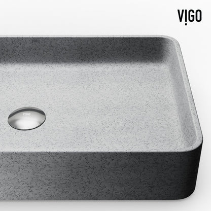 Basilica Gothic Grey Concreto Stone™ Composite Vessel Bathroom Sink