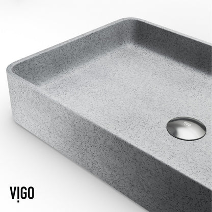 Basilica Gothic Grey Concreto Stone™ Composite Vessel Bathroom Sink