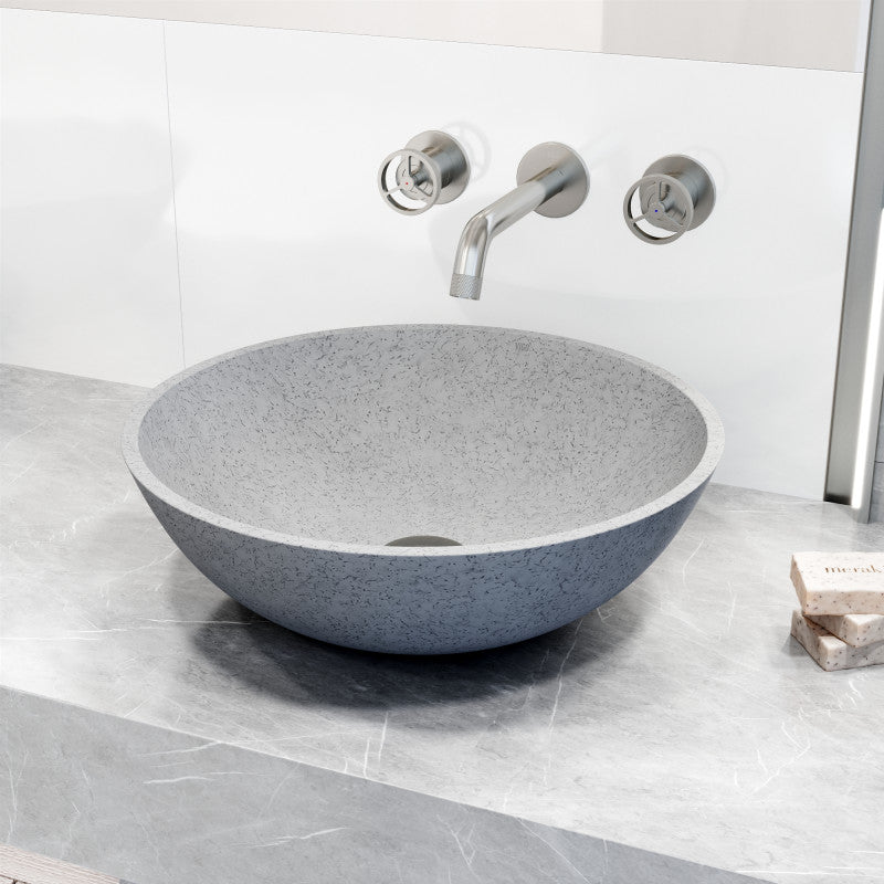 Ravenna Gothic Concreto Stone™ Composite Vessel Bathroom Sink