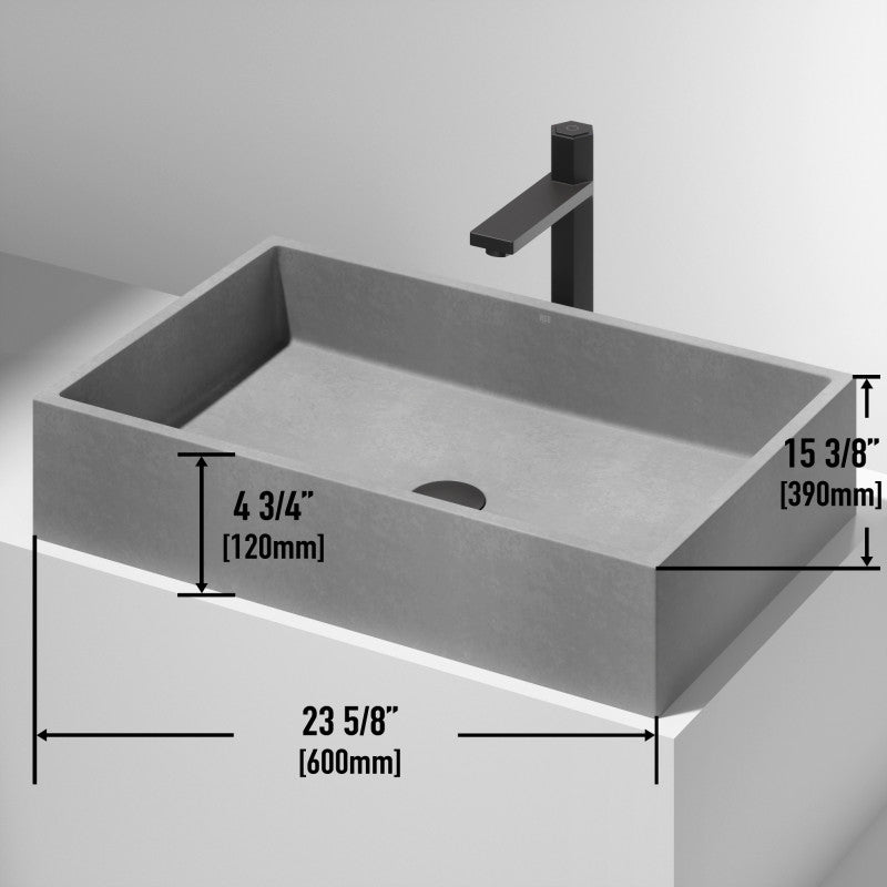 Orvieto Concreto Stone™ Composite Vessel Bathroom Sink