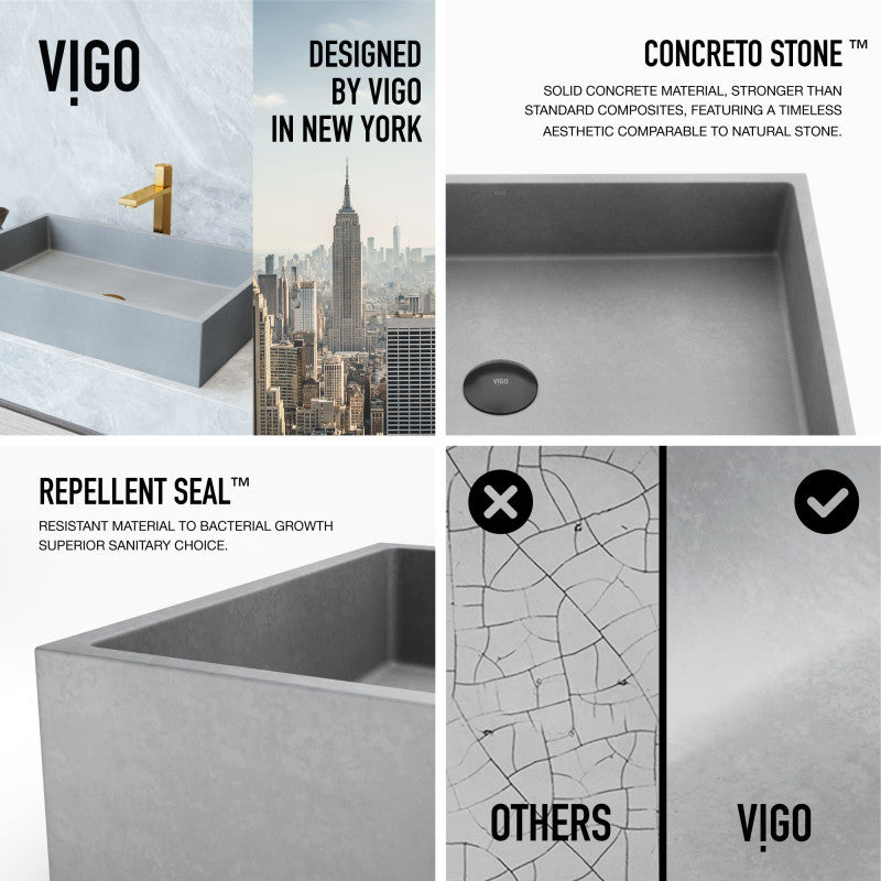 Orvieto Concreto Stone™ Composite Vessel Bathroom Sink