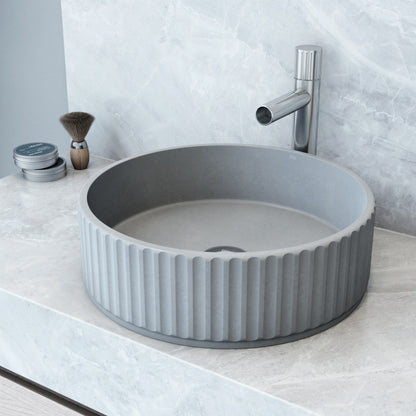 Windsor Round Concreto Stone™ Composite Vessel Bathroom Sink