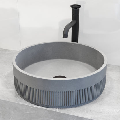 Cypress Round Concreto Stone™ Composite Vessel Bathroom Sink