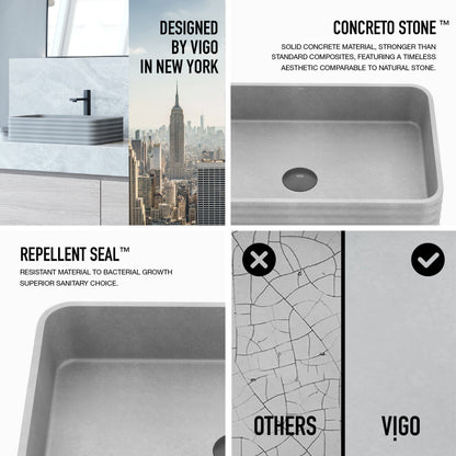 Cadman Concreto Stone™ Composite Vessel Bathroom Sink