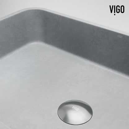 Cypress Rectangular Concreto Stone™ Composite Vessel Bathroom Sink
