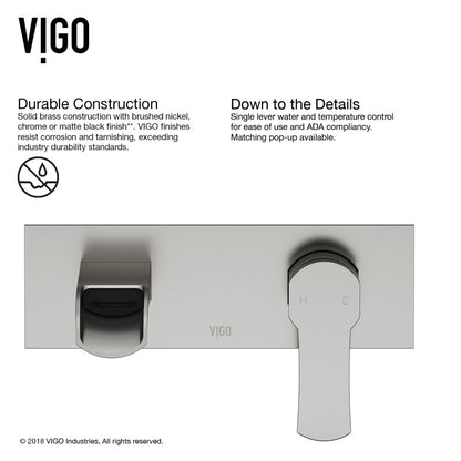 Cornelius Wall Mounted Bathroom Lavatory Faucet
