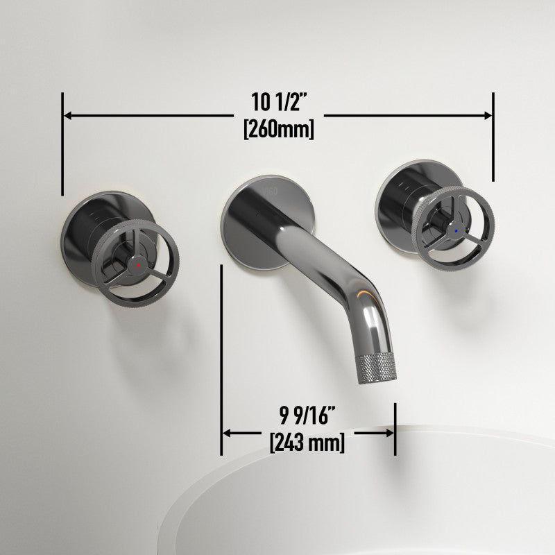 Cass Wall Mounted Bathroom Lavatory Faucet