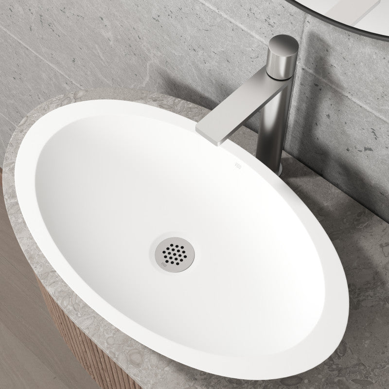 VIGO Vessel Bathroom Sink Grid Drain