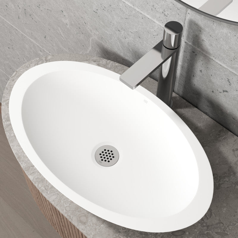 VIGO Vessel Bathroom Sink Grid Drain