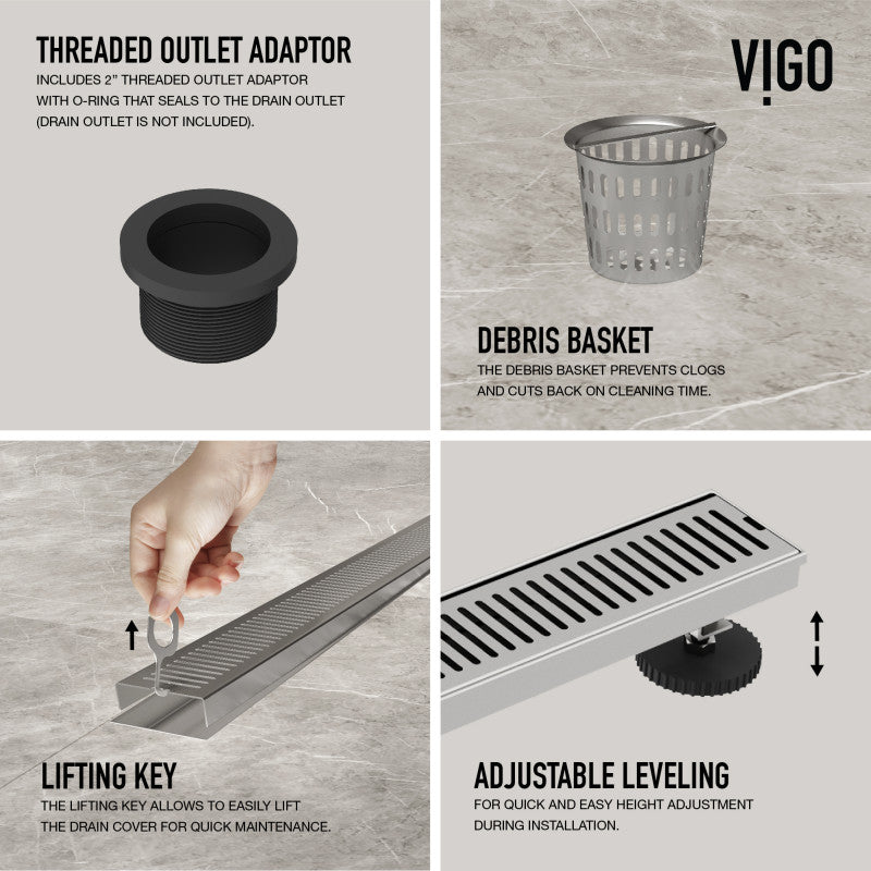 Elan Linear Shower Floor Drain