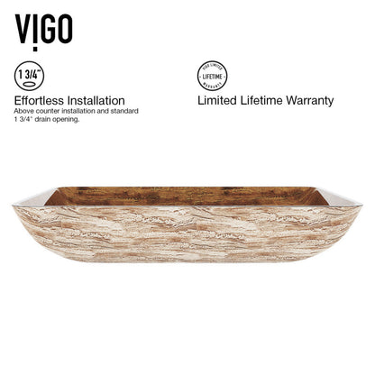 Hadyn Tempered Glass Vessel Bathroom Sink