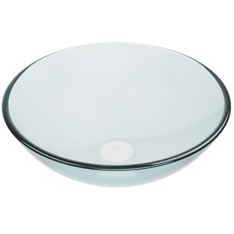 Crystalline Tempered Glass Vessel Bathroom Sink
