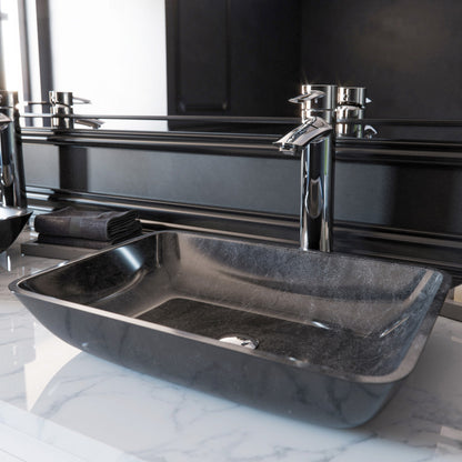 Donatello Tempered Glass Vessel Bathroom Sink
