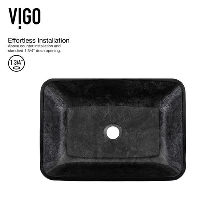 Donatello Tempered Glass Vessel Bathroom Sink
