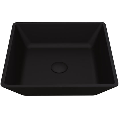 Black Roma MatteShell™ Tempered Glass Vessel Bathroom Sink