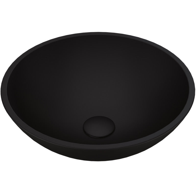 Black Cavalli MatteShell™ Tempered Glass Vessel Bathroom Sink