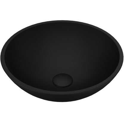 Black Cavalli MatteShell™ Tempered Glass Vessel Bathroom Sink