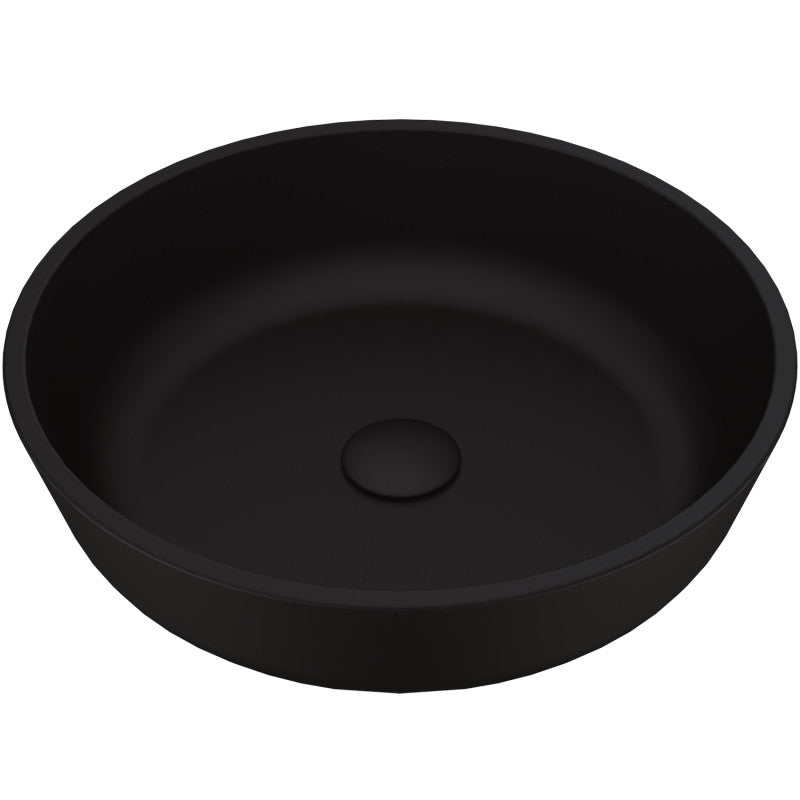 Black Modus MatteShell™ Tempered Glass Vessel Bathroom Sink