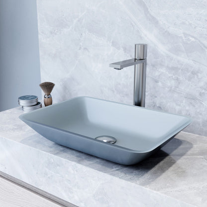 Sottile MatteShell™ Tempered Glass Vessel Bathroom Sink