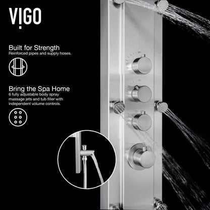 Mateo Shower Panel System with Tub Spout