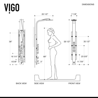 Mateo Shower Panel System with Tub Spout