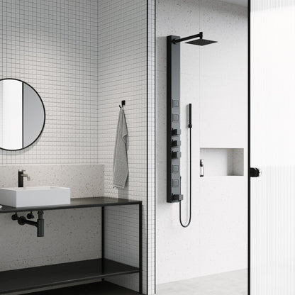 Bowery Square Shower Panel System with Tub Spout